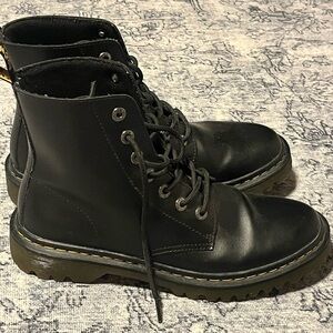 Doc Martens black combat boots